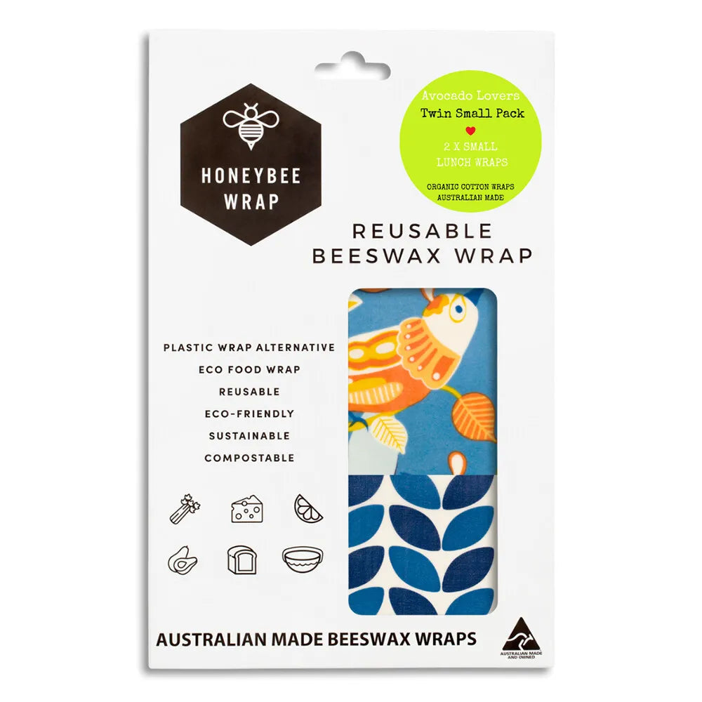 Honeybee Wraps 2 x Small Reusable Beeswax Wraps