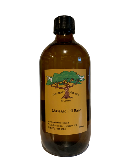 Massage Oil Base from Handmade Naturals-GLASS BOTTLE