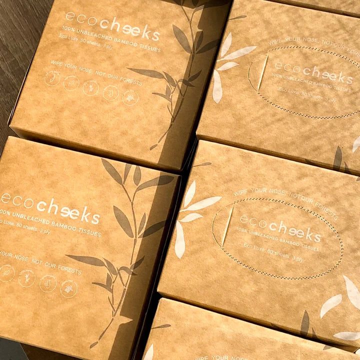 Unbleached Bamboo Tissue Paper Box By Eco Cheeks