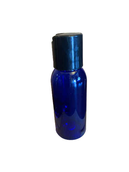 Bottle-Blue PET plastic with Black Disc top-50ml