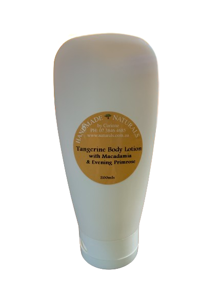 Macadamia & Evening Primrose Body Lotion w/Tangerine from Handmade Naturals- NEW PACKAGING