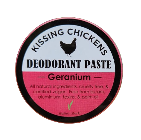 Kissing Chickens Bicarb-Free Natural Deodorant Paste - Geranium 35g tin