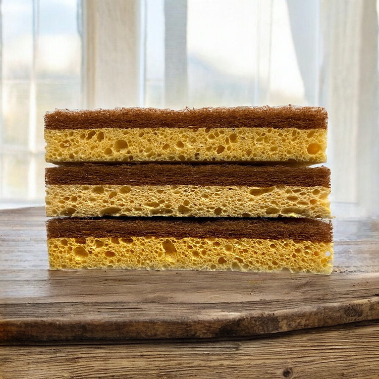 Coconut & Wood Pulp Scrubber Sponge 3 pk by Lil'Bit