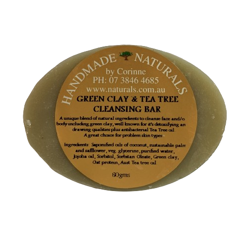 Tea Tree & Green Clay Cleansing Bar from Handmade Naturals
