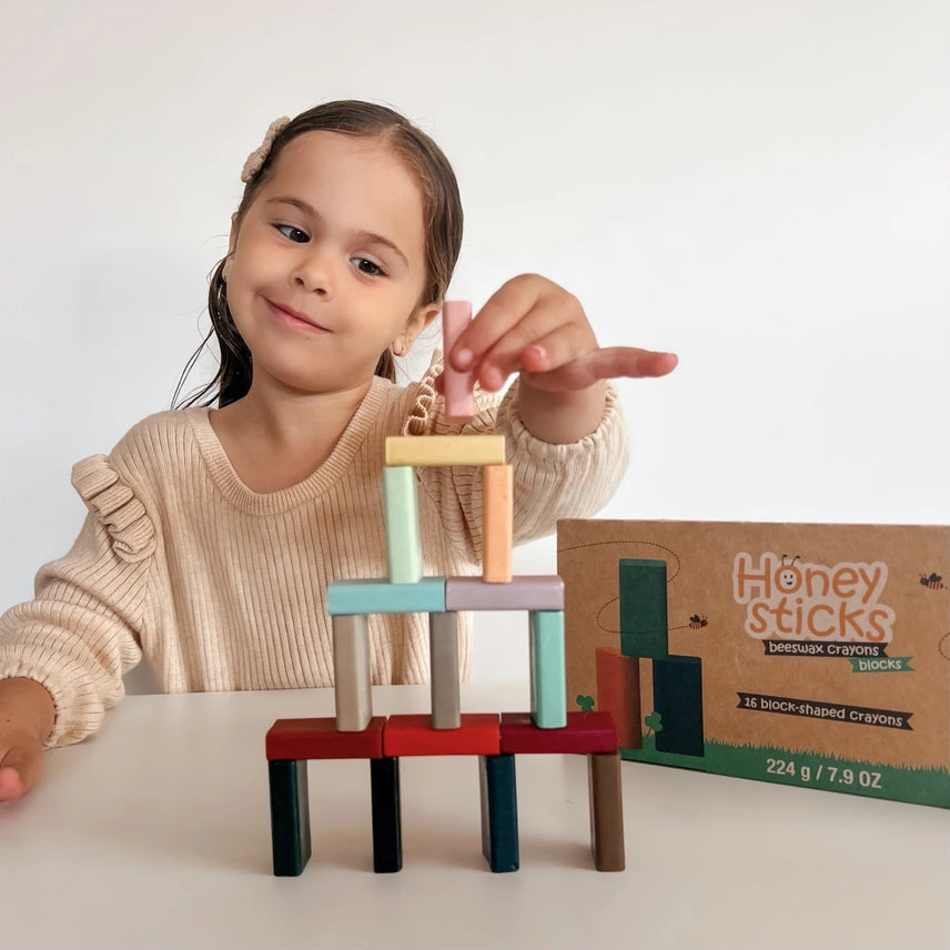 Honey sticks Blocks Beeswax Crayons 16pk