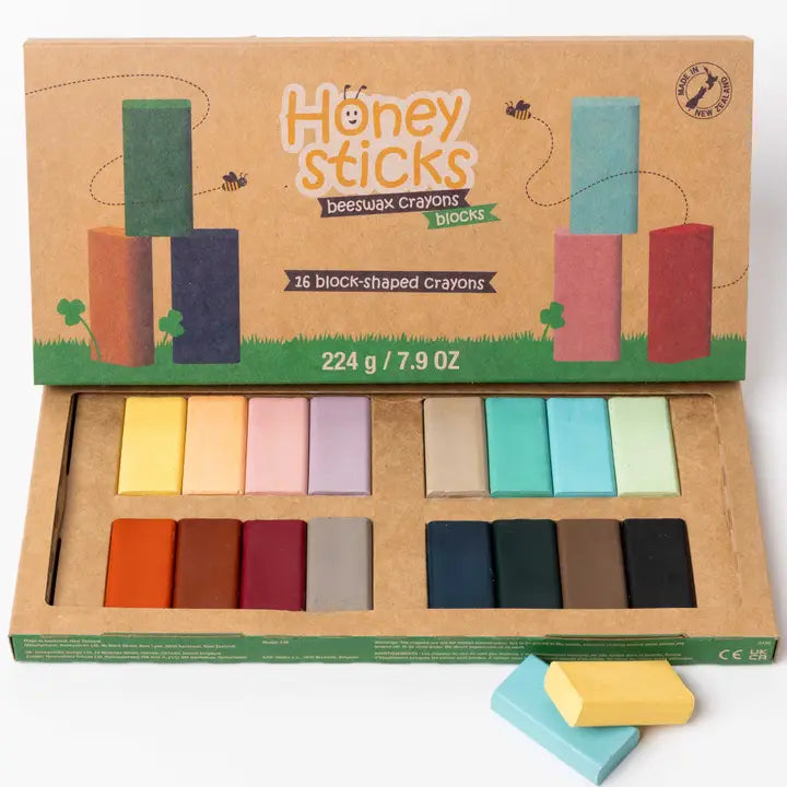 Honey sticks Blocks Beeswax Crayons 16pk