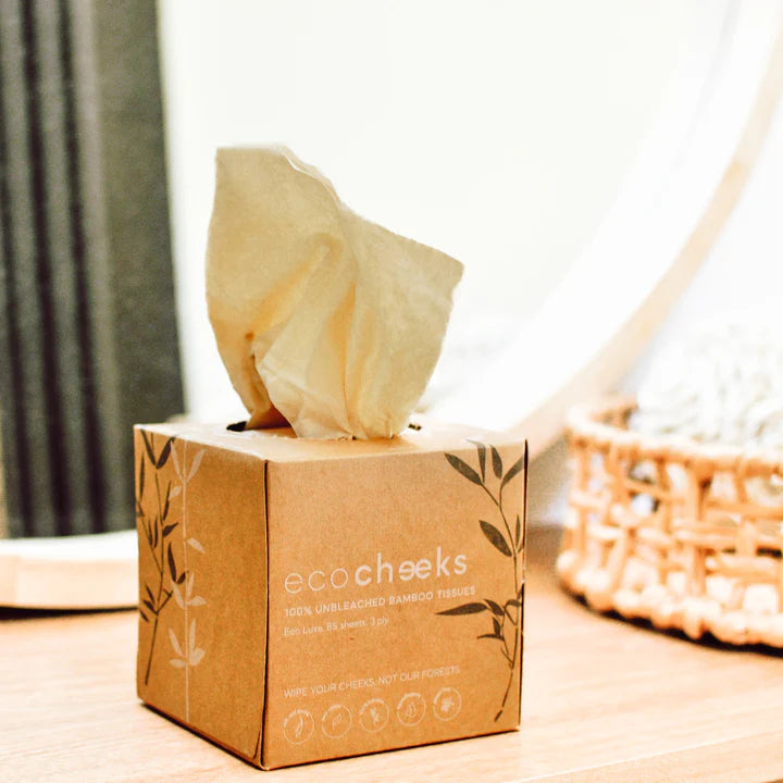 Unbleached Bamboo Tissue Paper Box By Eco Cheeks