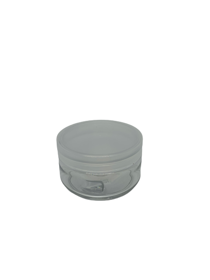 Bottle-Jar PET plastic Clear with Clear lid-100ml