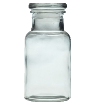 Bottle-Clear glass with matching glass stopper cap-300ml