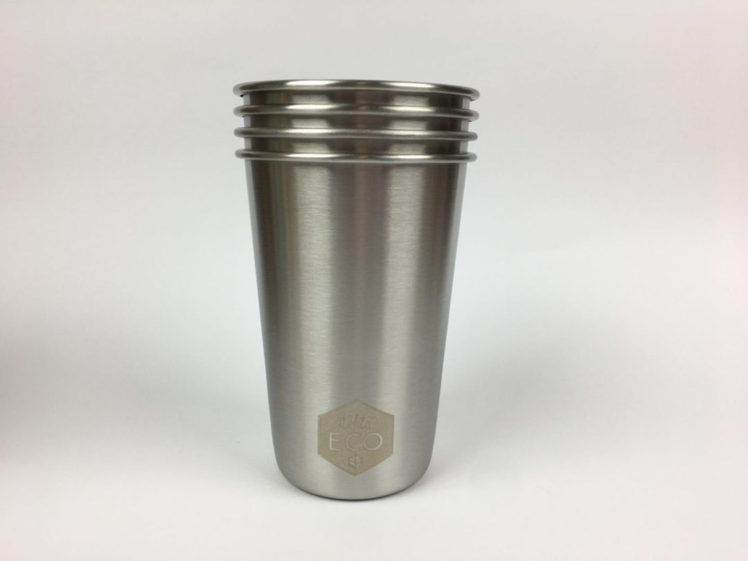 Stainless Steel Drinking Cups (4 Pack) - Ever Eco