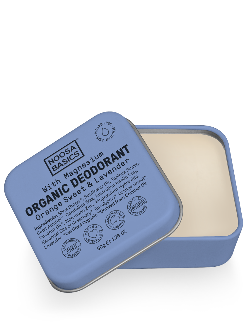 Deodorant Paste Organic by Noosa Basics- SENSITIVE with MAGNESIUM / BI-CARB FREE