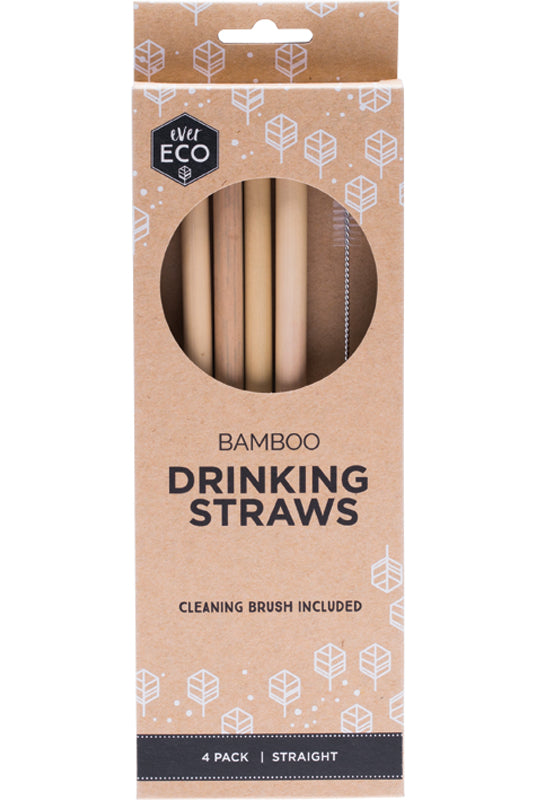 Bamboo Straws (4 Pack) by Ever Eco