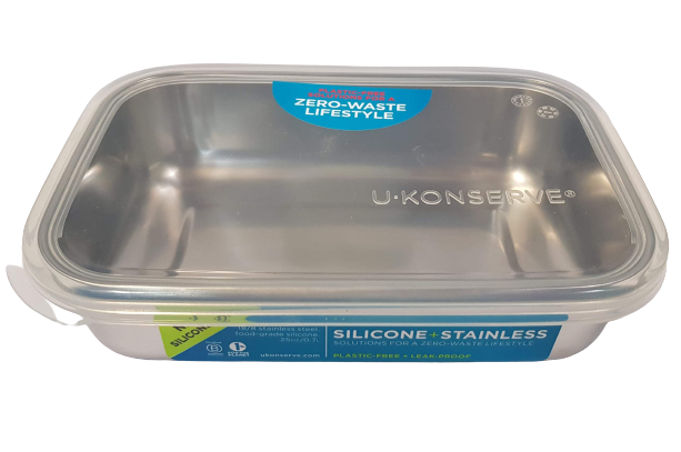 Lunch Box- RECTANGULAR LEAK PROOF CONTAINER WITH SILICONE LID