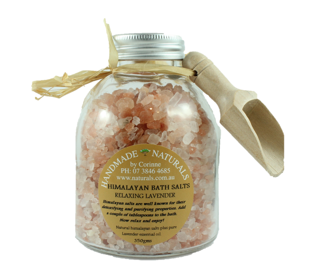 Bath Soak - Himalayan Crystal Salt - Bottled -Lavender by Handmade Naturals
