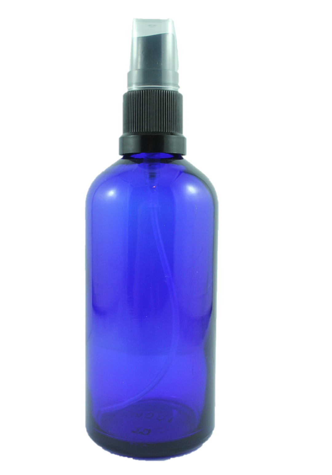 Blue Glass with black spray top-100ml