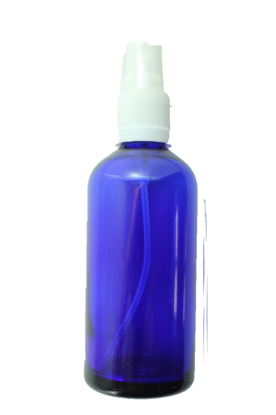 Bottle-Blue Glass with white spray top-100ml