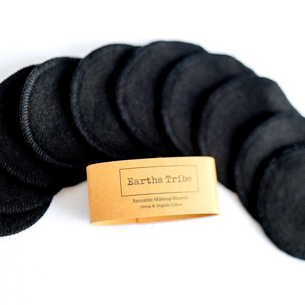 Makeup Removal Rounds- reuseable - BLACK from Earth Tribe