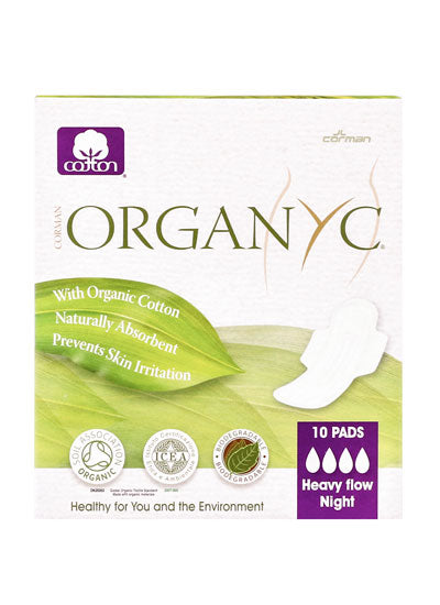 Organic Sanitary Pads (Heavy flow / Night) - Organyc