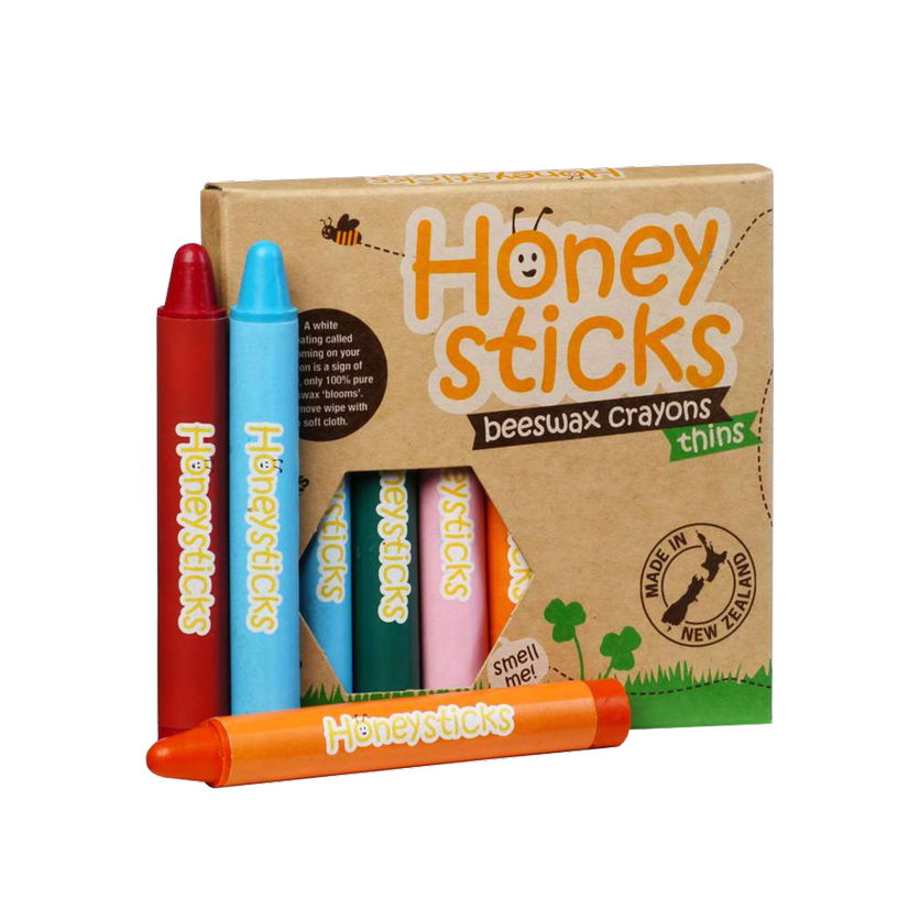 CRAYONS-Beeswax from Honey Sticks-THIN