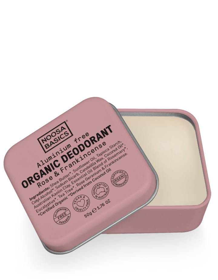 Deodorant Paste Organic by Noosa Basics- ROSE & FRANKINCENSE