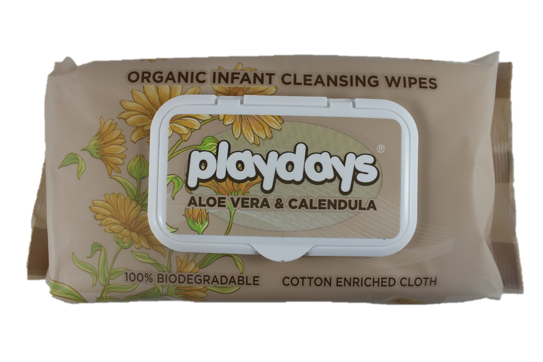 Biodegradable Organic Wipes-Aloe and Calendula from Playdays