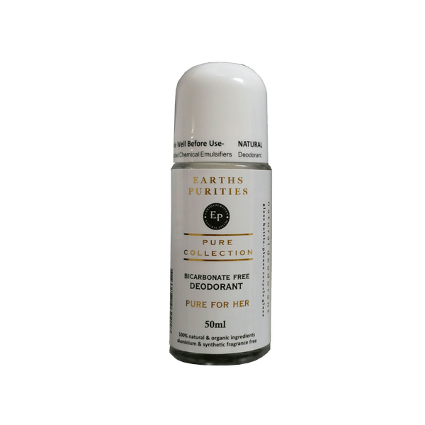 Bicarb Free Roll on Deodorant (Pure for Her)- Earths Purities