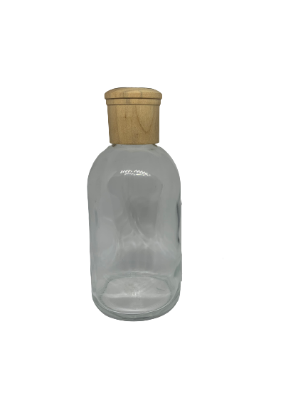 Reed Diffuser Bottle Round Glass with Wooden Cap