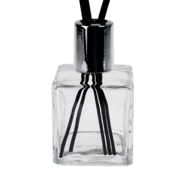 Reed Diffuser Bottle Glass Square with Silver Cap