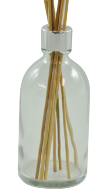 Reed Diffuser Bottle Round Glass with Silver Cap