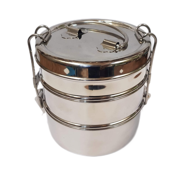 Lunch Box-  THE TRIPLE BENTO ROUND 1500ML TIFFIN