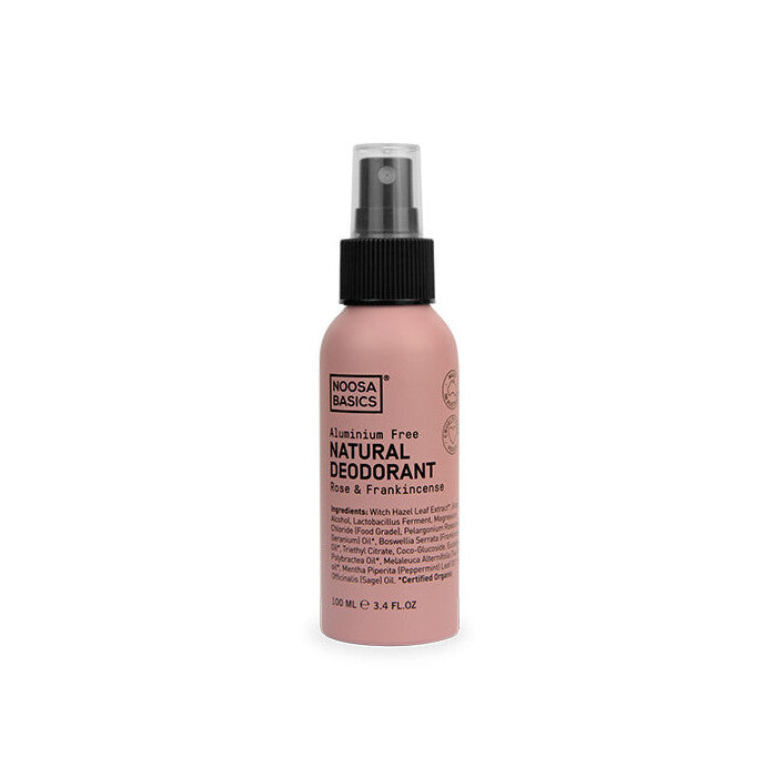 Deodorant Spray Organic - Rose and Frankincense By Noosa Basics
