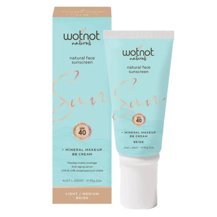 Wotnot Natural Face Sunscreen + Mineral Make-Up SPF 40- BEIGE